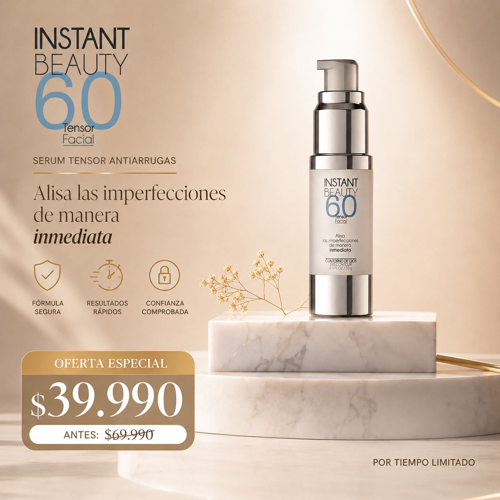Instant Beauty 60 — Serum Tensor Antiarrugas de Acción Inmediata (15 ml)