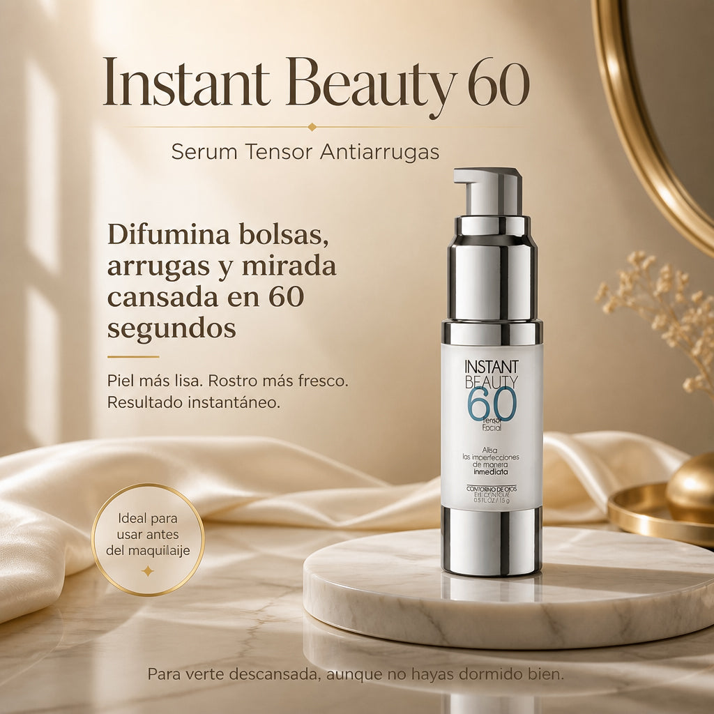 Instant Beauty 60 — Serum Tensor Antiarrugas de Acción Inmediata (15 ml)