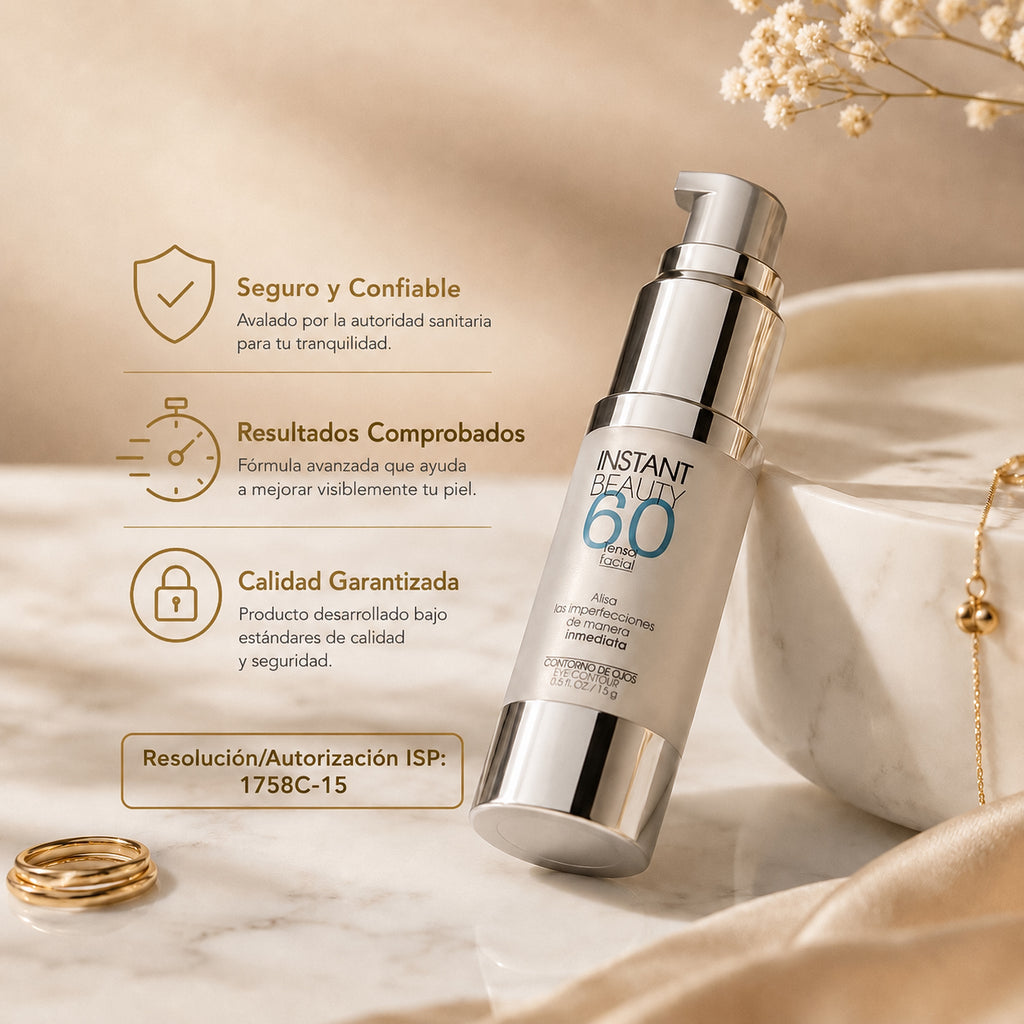 Instant Beauty 60 — Serum Tensor Antiarrugas de Acción Inmediata (15 ml)