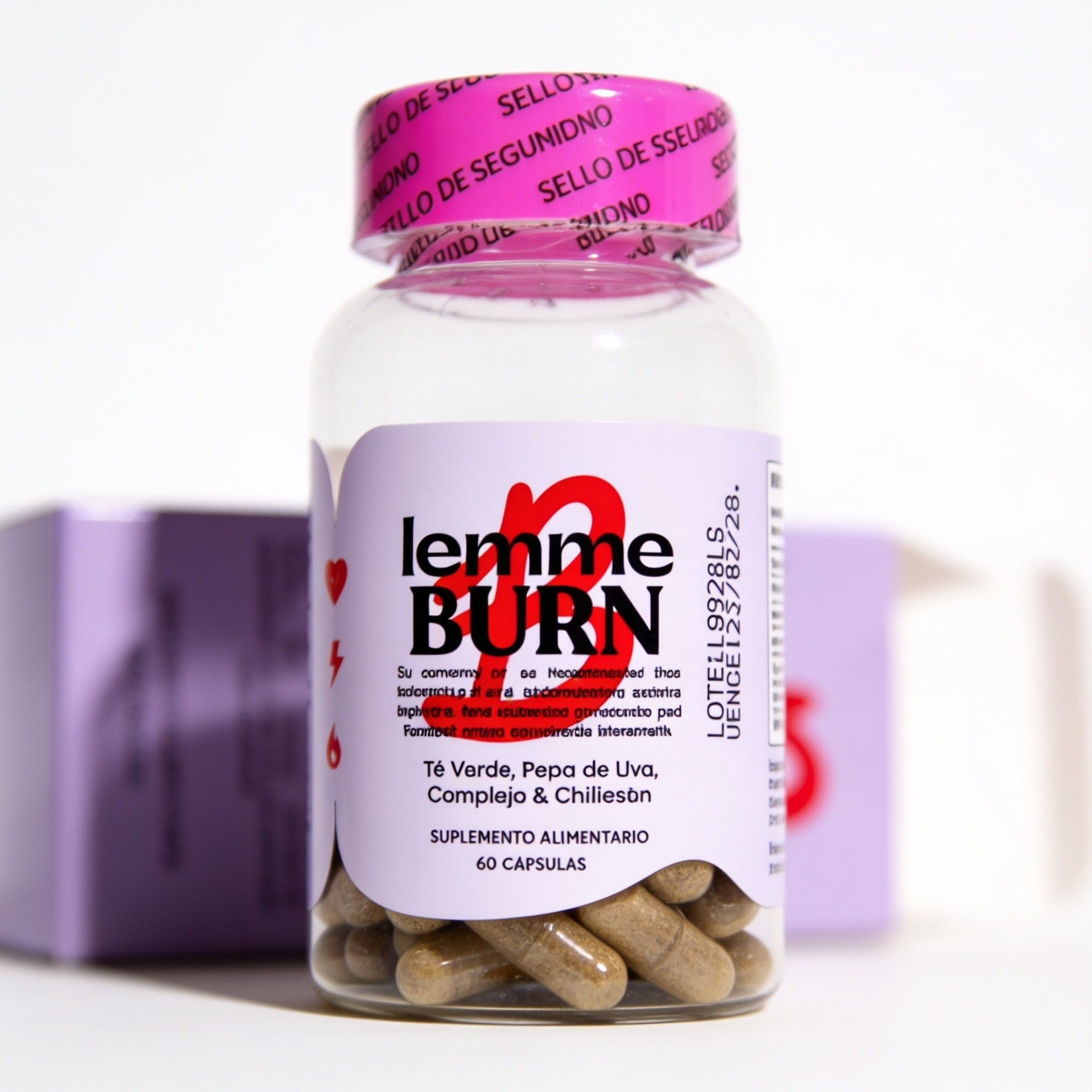 Lemme Burn - Té Verde, Pepa de Uva y Complejo B | 60 Cápsulas