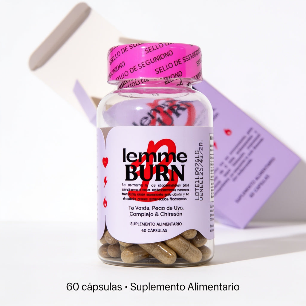 Lemme Burn - Té Verde, Pepa de Uva y Complejo B | 60 Cápsulas