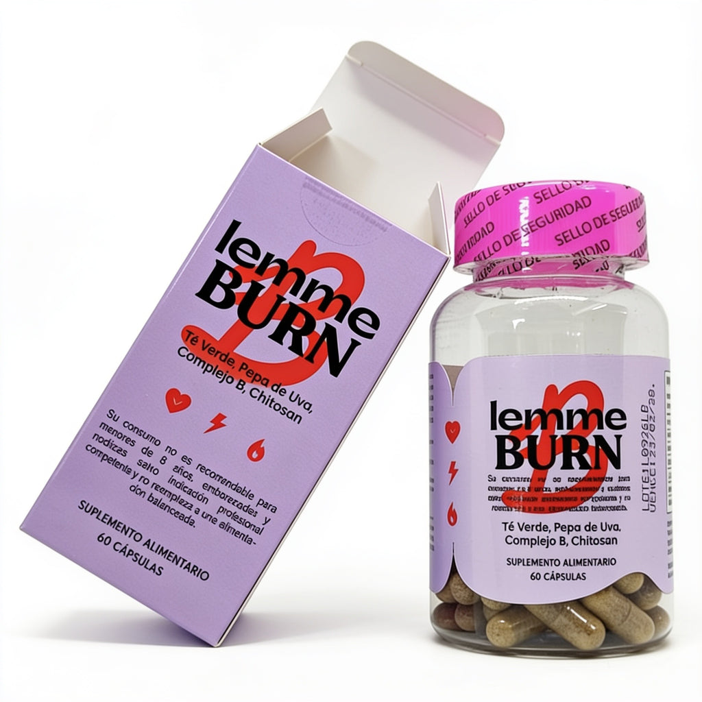 Lemme Burn - Té Verde, Pepa de Uva y Complejo B | 60 Cápsulas