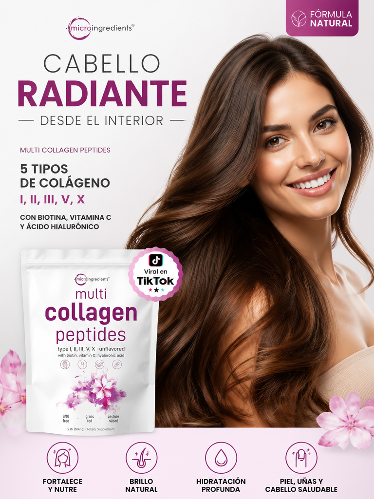Multi Colágeno Hidrolizado Premium (Tipos I, II, III, V, X)