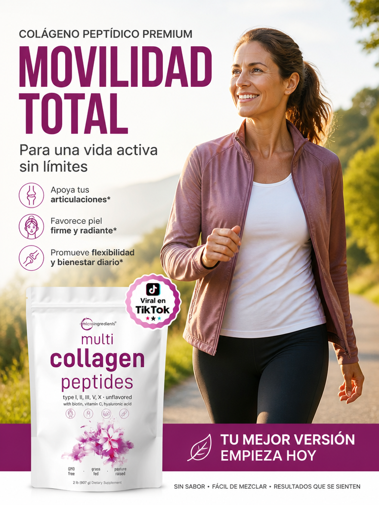 Multi Colágeno Hidrolizado Premium (Tipos I, II, III, V, X)