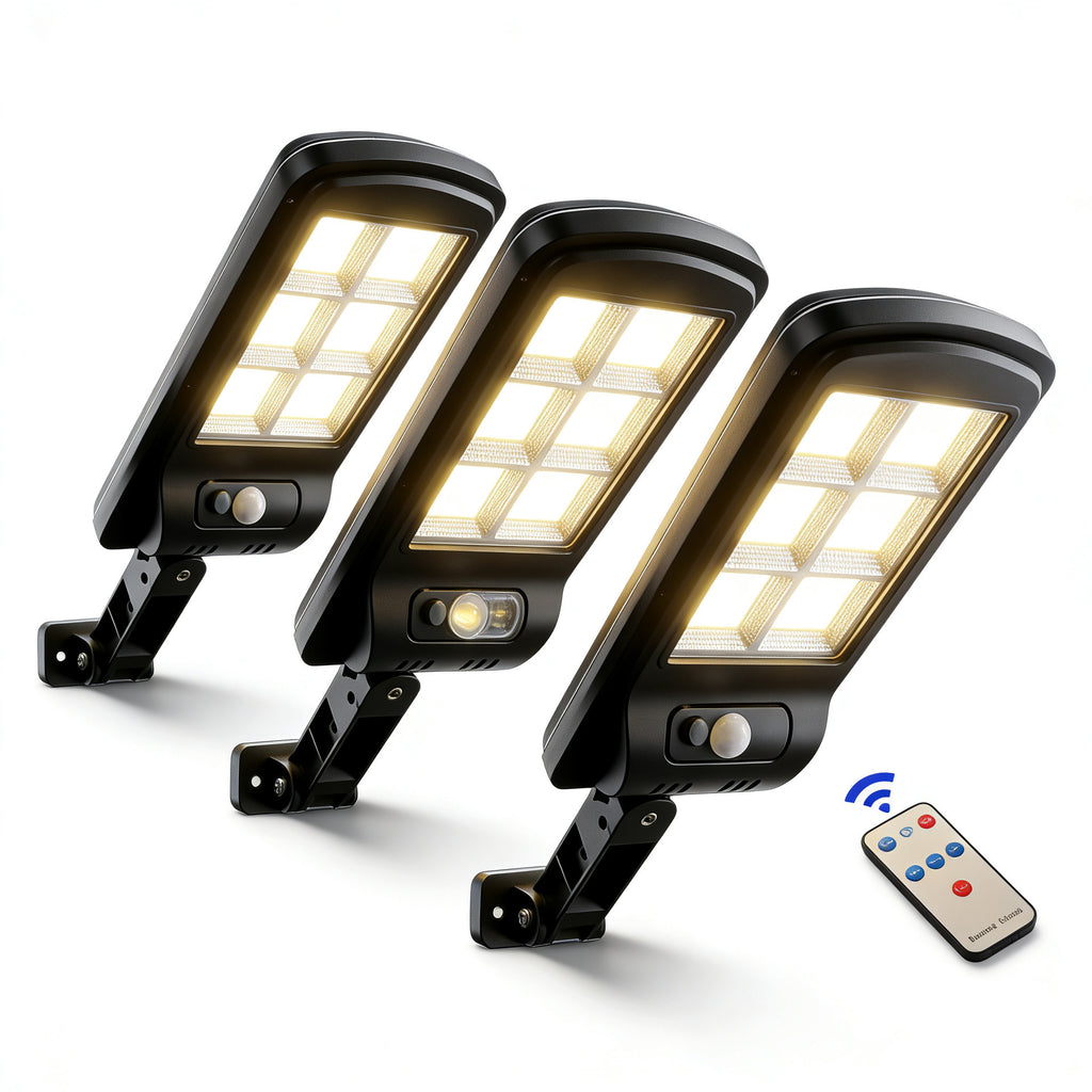 Pack 3 focos solares - instalación fácil en 10 minutos sin electricista